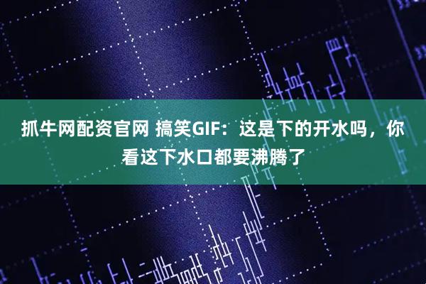 抓牛网配资官网 搞笑GIF：这是下的开水吗，你看这下水口都要沸腾了